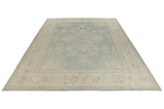 10x14 Light Blue and Ivory Turkish Oushak Rug