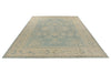 10x14 Light Blue and Ivory Turkish Oushak Rug