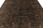 8x10 Brown and Beige Turkish Tribal Rug