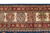 9x12 Navy and Ivory Kazak Tribal Rug