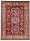 9x12 Red and Ivory Kazak Tribal Rug