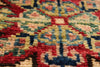 9x12 Red and Ivory Kazak Tribal Rug