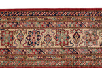 9x12 Red and Ivory Kazak Tribal Rug