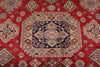 9x12 Red and Ivory Kazak Tribal Rug