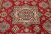 9x12 Red and Ivory Kazak Tribal Rug