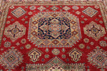 9x12 Red and Ivory Kazak Tribal Rug