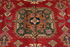 10x13 Red and Ivory Kazak Tribal Rug