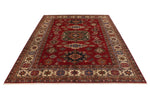 10x13 Red and Ivory Kazak Tribal Rug