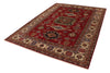 10x13 Red and Ivory Kazak Tribal Rug