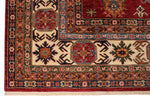 10x13 Red and Ivory Kazak Tribal Rug