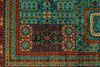 9x12 Blue and Rust Turkish Tribal Rug