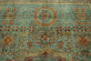 8x12 Green and Rust Turkish Tribal Rug