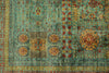 8x12 Green and Rust Turkish Tribal Rug