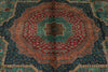 9x12 Green and Red Turkish Tribal Rug