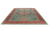 9x12 Green and Red Turkish Tribal Rug