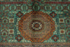 9x12 Green and Red Turkish Tribal Rug