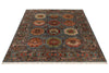 5x7 Gray and Brown Turkish Tribal Rug