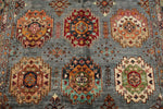 5x7 Gray and Brown Turkish Tribal Rug