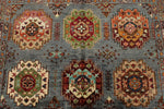 5x7 Gray and Brown Turkish Tribal Rug