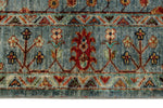 5x7 Gray and Multicolor Turkish Tribal Rug