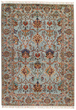 5x7 Gray and Brown Turkish Tribal Rug