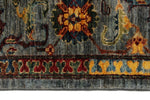 5x6 Gray and Multicolor Turkish Tribal Rug