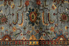 5x6 Gray and Multicolor Turkish Tribal Rug
