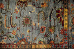 5x6 Gray and Multicolor Turkish Tribal Rug