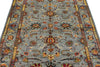 5x6 Gray and Multicolor Turkish Tribal Rug