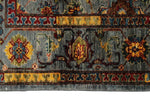 5x6 Gray and Multicolor Turkish Tribal Rug