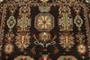 5x7 Brown and Beige Turkish Tribal Rug