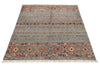 4x6 Gray and Multicolor Tribal Rug