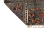 4x6 Gray and Multicolor Tribal Rug