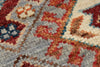 4x6 Gray and Multicolor Tribal Rug