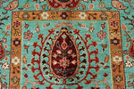 4x6 Turquoıse and Red Turkish Tribal Rug