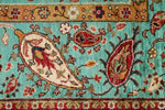 4x6 Turquoıse and Red Turkish Tribal Rug