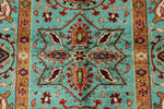 4x6 Turquoıse and Red Turkish Tribal Rug