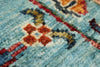 5x7 Blue and Blue Turkish Tribal Rug