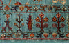 5x7 Blue and Blue Turkish Tribal Rug