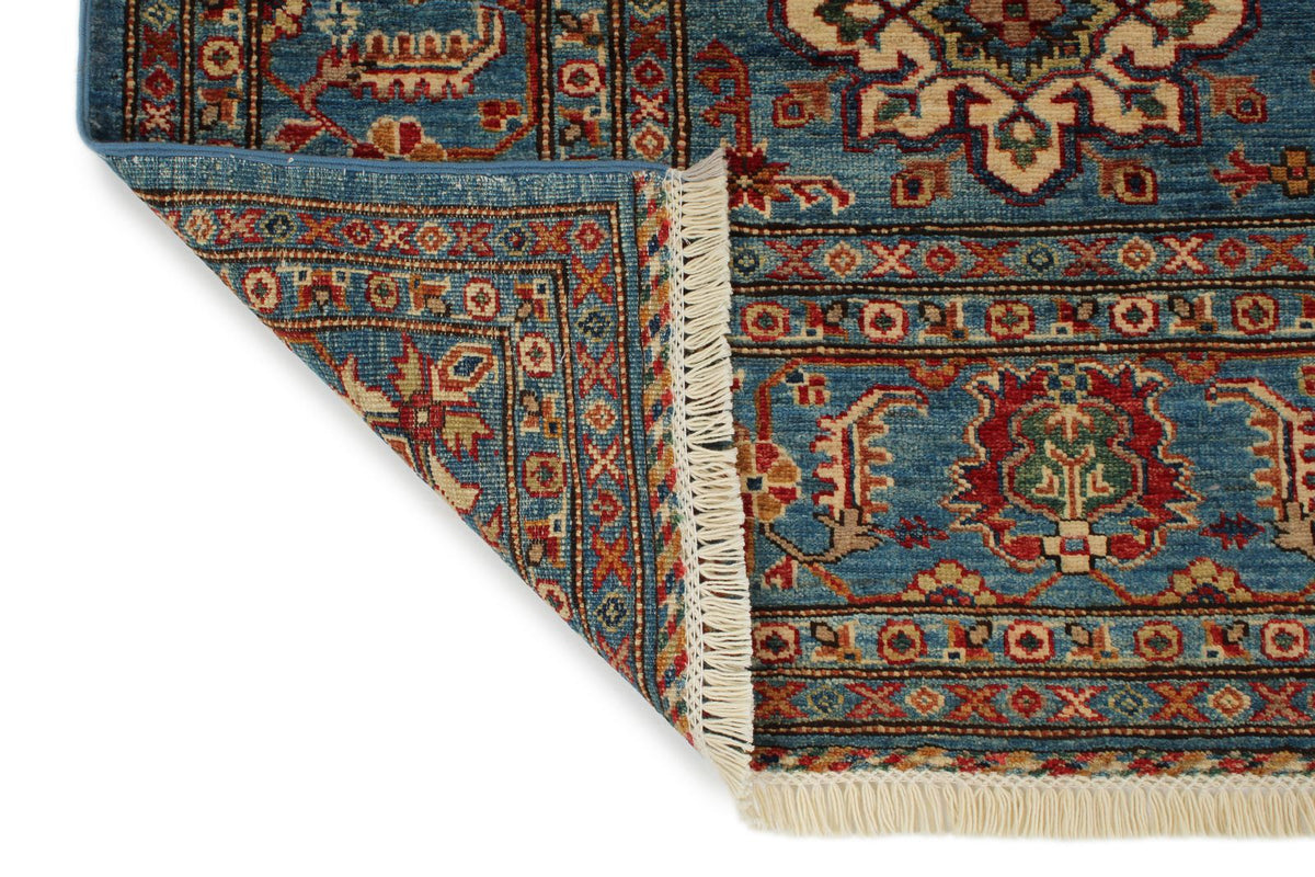 7x8 Blue Kazak Tribal Rug