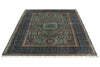 5x7 Light Blue and Gray Turkish Tribal Rug