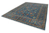 9x13 Blue and Blue Turkish Tribal Rug