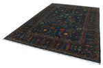 9x13 Blue and Blue Turkish Tribal Rug