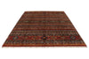 7x10 Multicolor and Red Tribal Rug