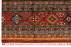 7x10 Multicolor and Red Tribal Rug