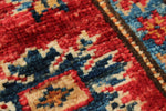 3x10 Red and Ivory Kazak Tribal Runner
