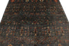6x8 Gray and Multicolor Turkish Tribal Rug