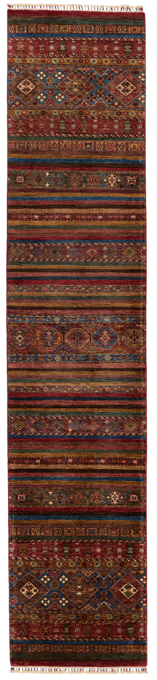 3x13 Blue and Multicolor Tribal Runner