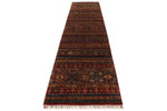 3x13 Blue and Multicolor Tribal Runner
