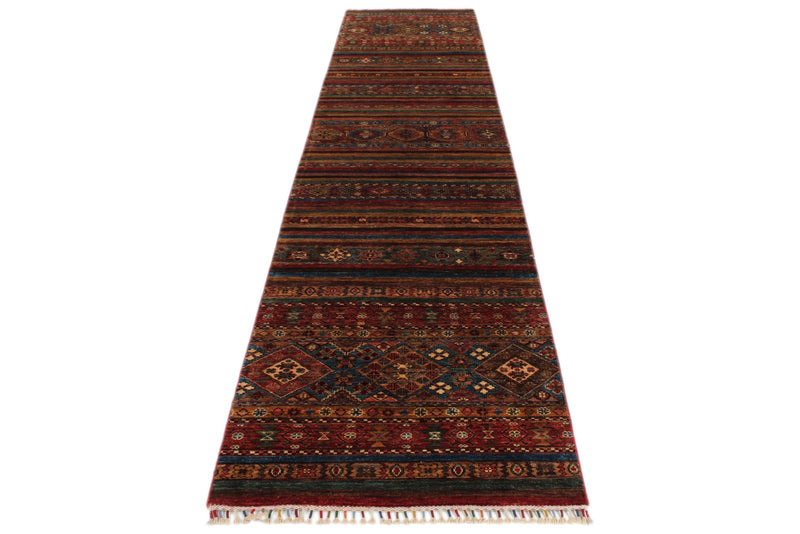 3x13 Blue and Multicolor Tribal Runner